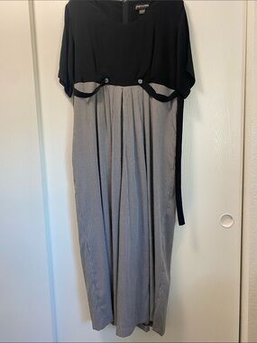Vintage Jacque & Koko Black & Gingham Jumpsuit NWT